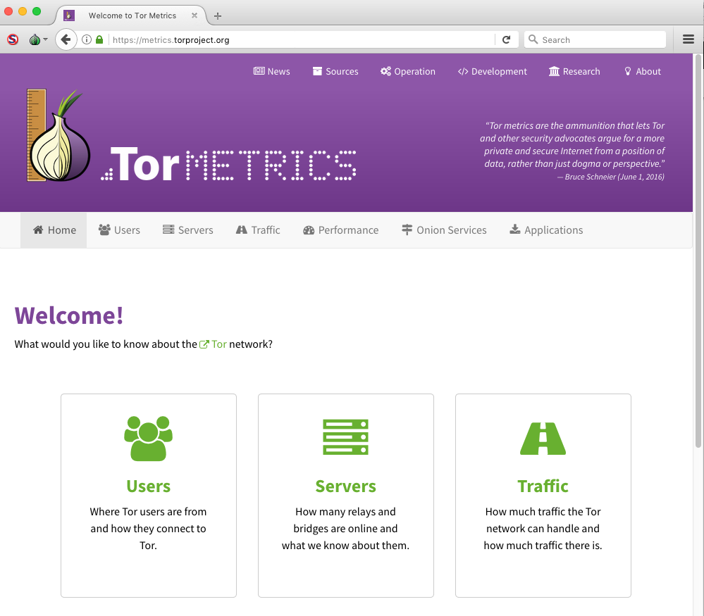 Tor Metrics Website Redesign 