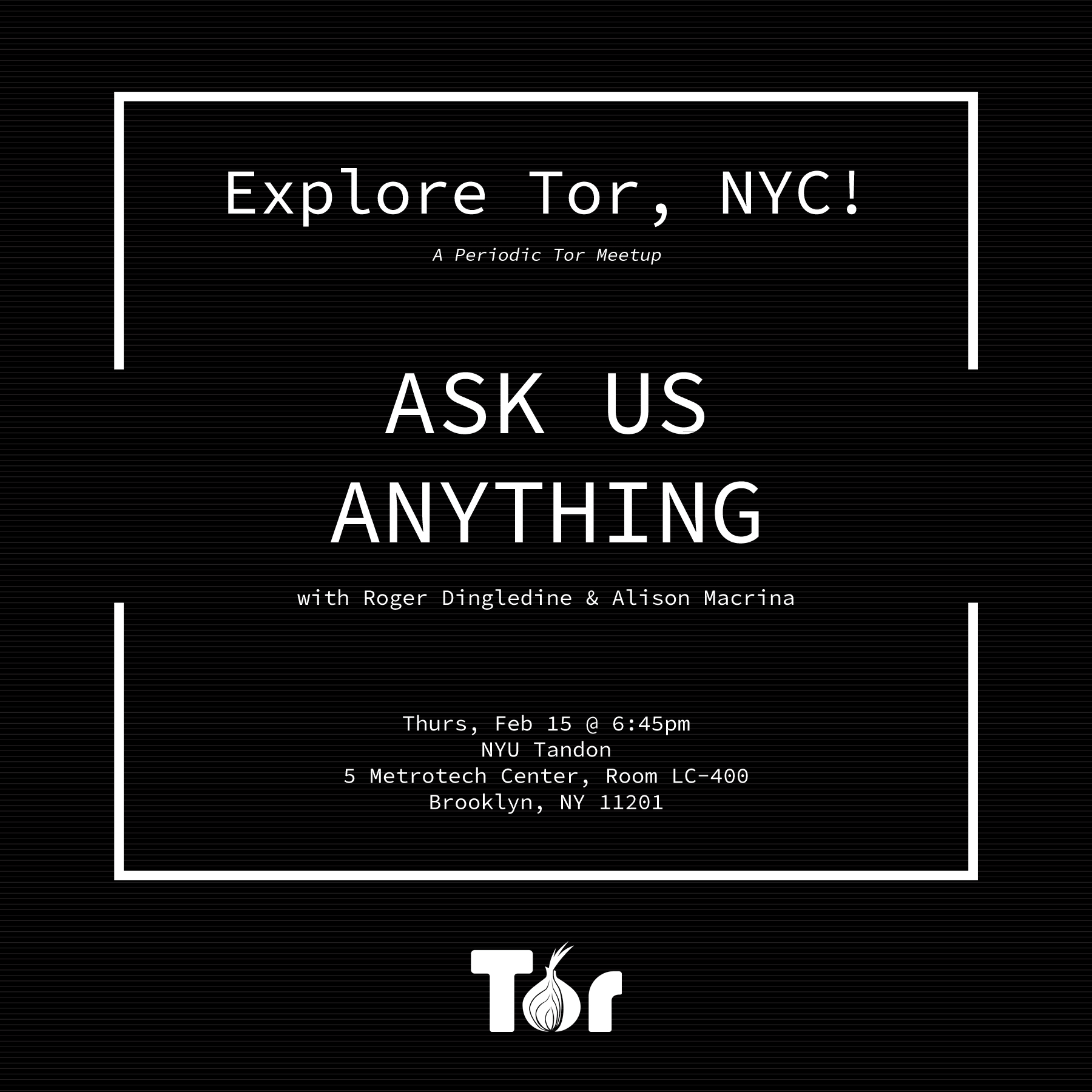 Tor Meetup Flyer 