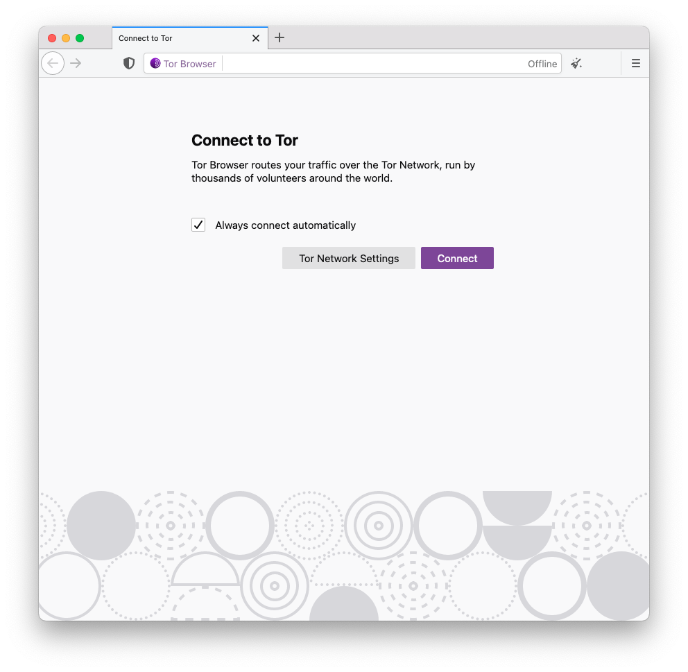 Tor Browser 10.5 about:connect