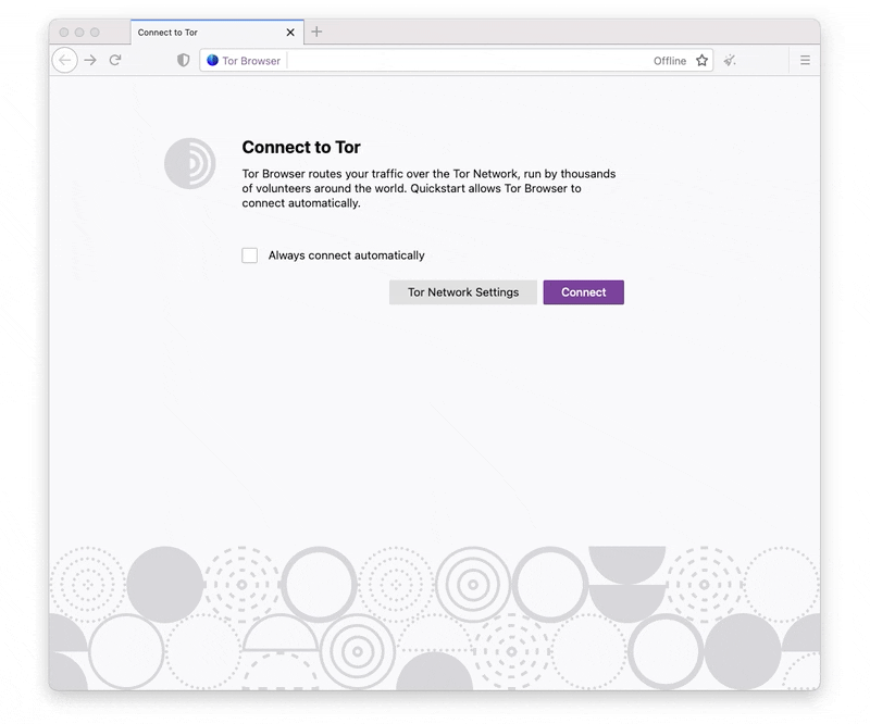 Quickstart in Tor Browser 10.5